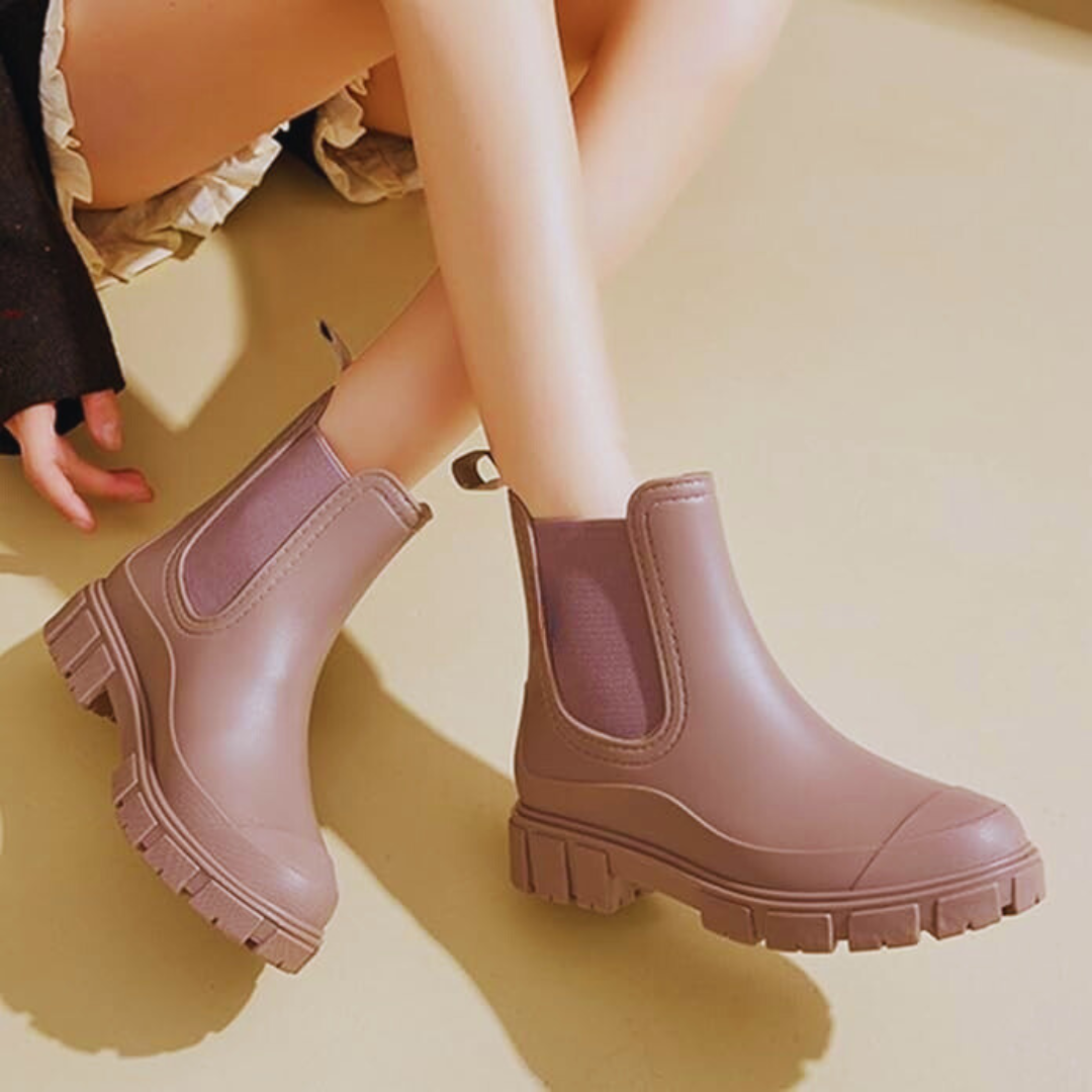 Botas impermeáveis para mulher com sola antiderrapante